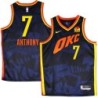 Thunder #7 Carmelo Anthony 2023-24City Navy Jersey with Love's sponsor patch