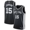 Black Vinnie Johnson Twill Basketball Jersey -Spurs #15 Johnson Twill Jerseys, FREE SHIPPING