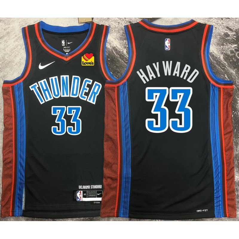 Thunder #33 Gordon Hayward 2022-23_City Jersey with LOVES Sponsor Patch