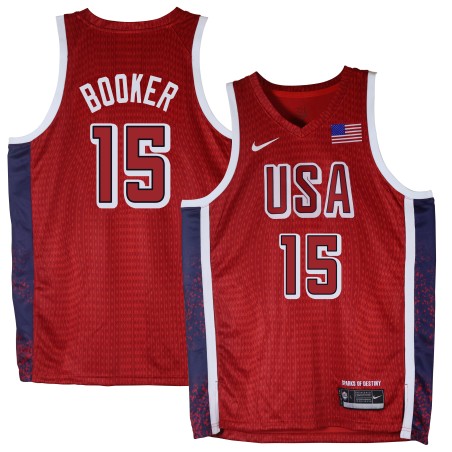 Devin Booker 2024 Paris Olympic USA Team Red Jersey #15