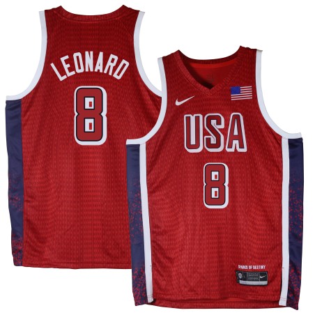 Kawhi Leonard 2024 Paris Olympic USA Team Red Jersey #8