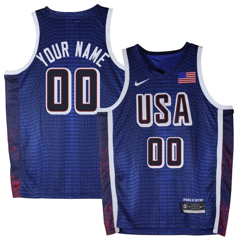 Custom 2024 Paris Olympic USA Team Navy Jersey