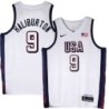 Tyrese Haliburton 2024 Paris Olympic USA Team White Jersey #9