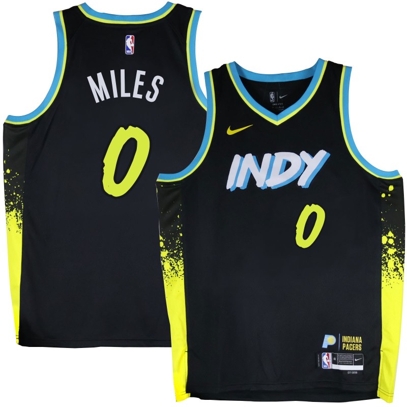 Pacers #0 C.J. Miles 2023-24City_Black Jersey