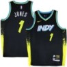 Pacers #1 Dahntay Jones 2023-24City_Black Jersey