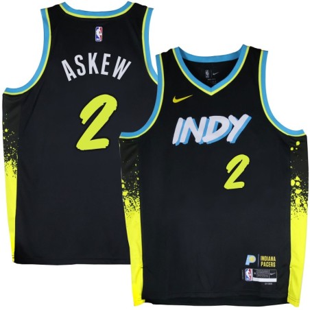 Pacers #2 Vincent Askew 2023-24City_Black Jersey