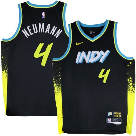 Pacers #4 Johnny Neumann 2023-24City_Black Jersey