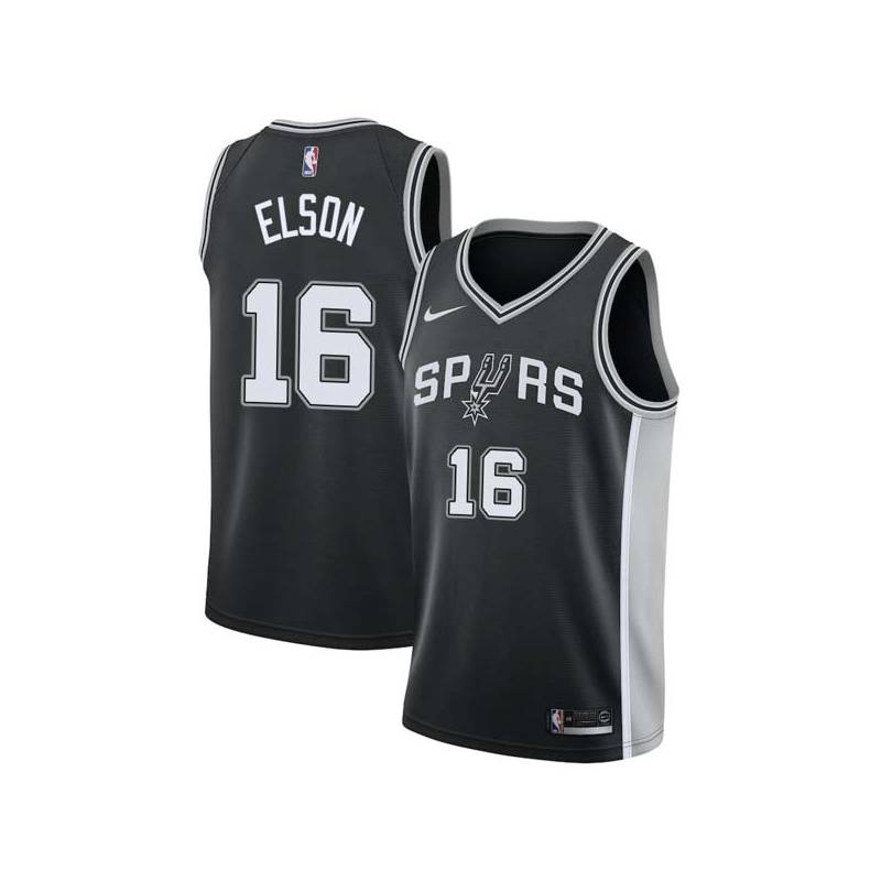 Black Francisco Elson Twill Basketball Jersey -Spurs #16 Elson Twill Jerseys, FREE SHIPPING