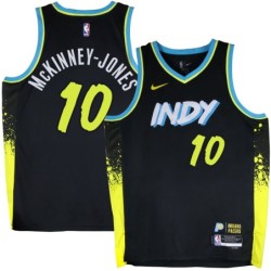 Pacers #10 Trey McKinney-Jones 2023-24City_Black Jersey