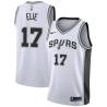 White Mario Elie Twill Basketball Jersey -Spurs #17 Elie Twill Jerseys, FREE SHIPPING