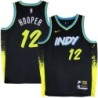 Pacers #12 Bobby Hooper 2023-24City_Black Jersey