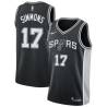 Black Jonathon Simmons Twill Basketball Jersey -Spurs #17 Simmons Twill Jerseys, FREE SHIPPING