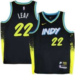 Pacers #22 T.J. Leaf 2023-24City_Black Jersey