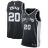 Black Dennis Holman Twill Basketball Jersey -Spurs #20 Holman Twill Jerseys, FREE SHIPPING