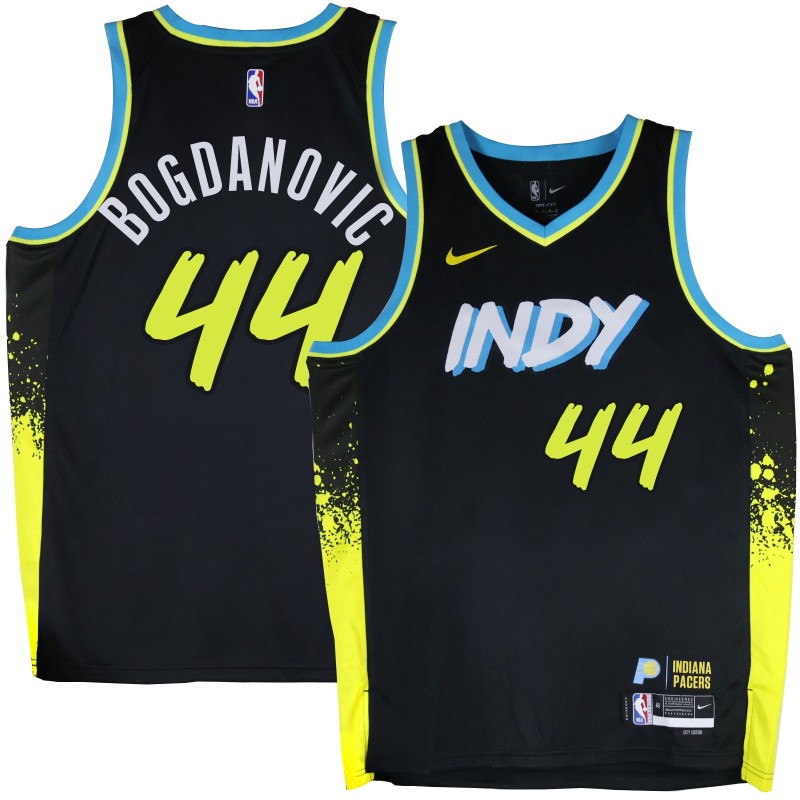 Pacers #44 Bojan Bogdanović 2023-24City_Black Jersey