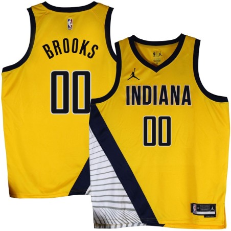 Pacers #00 Aaron Brooks 2022-23Yellow Jersey