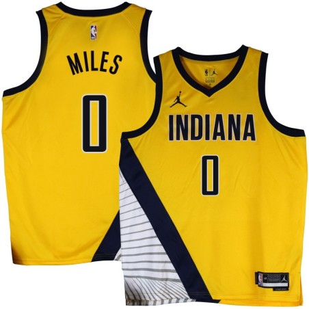 Pacers #0 C.J. Miles 2022-23Yellow Jersey