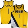 Pacers #1 Roger Brown 2022-23Yellow Jersey