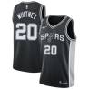 Black Chris Whitney Twill Basketball Jersey -Spurs #20 Whitney Twill Jerseys, FREE SHIPPING