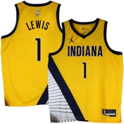 Pacers #1 Freddie Lewis 2022-23Yellow Jersey