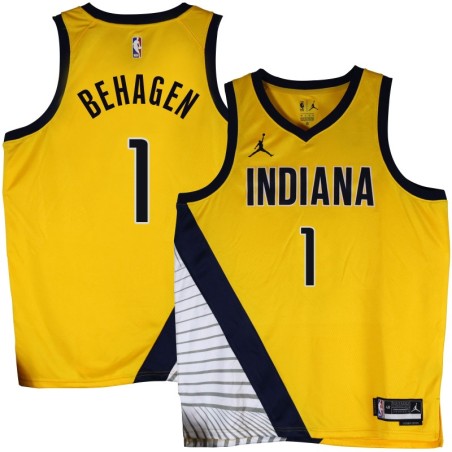 Pacers #1 Ron Behagen 2022-23Yellow Jersey