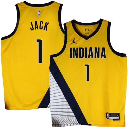 Pacers #1 Jarrett Jack 2022-23Yellow Jersey