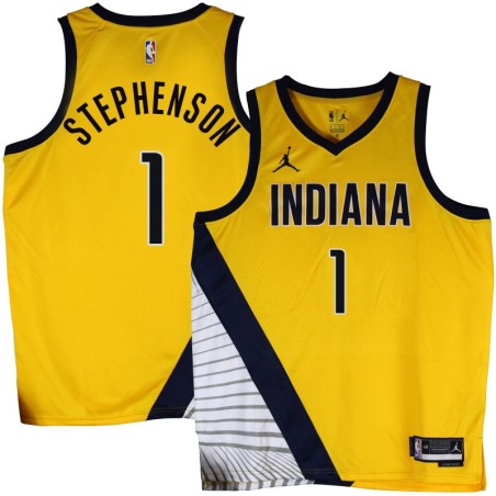 Pacers #1 Lance Stephenson 2022-23Yellow Jersey