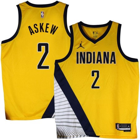 Pacers #2 Vincent Askew 2022-23Yellow Jersey