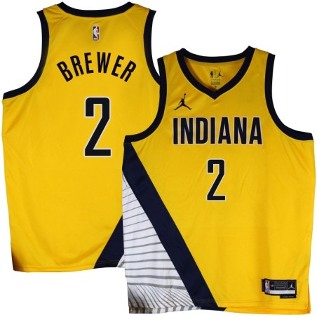 Pacers #2 Jamison Brewer 2022-23Yellow Jersey