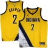 Pacers #2 Jamison Brewer 2022-23Yellow Jersey