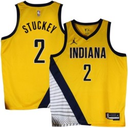 Pacers #2 Rodney Stuckey 2022-23Yellow Jersey