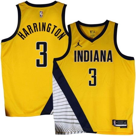 Pacers #3 Al Harrington 2022-23Yellow Jersey