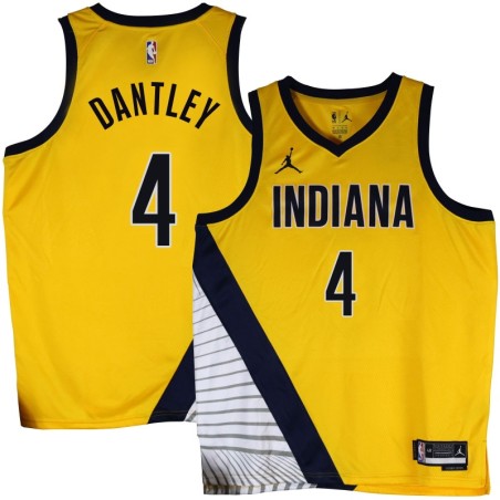 Pacers #4 Adrian Dantley 2022-23Yellow Jersey