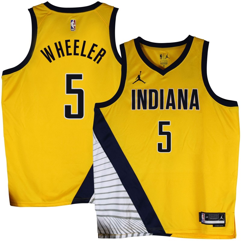 Pacers #5 Clinton Wheeler 2022-23Yellow Jersey