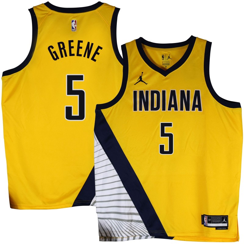 Pacers #5 Orien Greene 2022-23Yellow Jersey