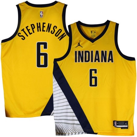 Pacers #6 Lance Stephenson 2022-23Yellow Jersey