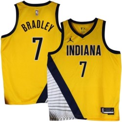 Pacers #7 Dudley Bradley 2022-23Yellow Jersey