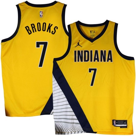 Pacers #7 Michael Brooks 2022-23Yellow Jersey