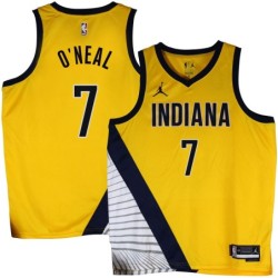 Pacers #7 Jermaine O'Neal 2022-23Yellow Jersey