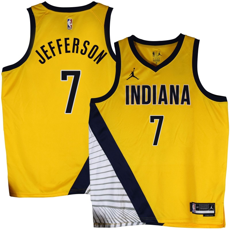 Pacers #7 Al Jefferson 2022-23Yellow Jersey