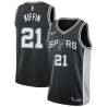 Black Irv Kiffin Twill Basketball Jersey -Spurs #21 Kiffin Twill Jerseys, FREE SHIPPING