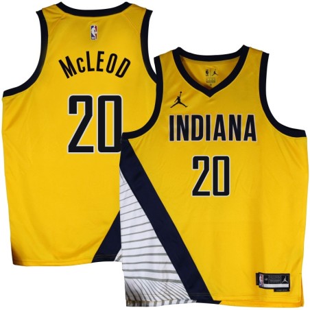 Pacers #20 Keith McLeod 2022-23Yellow Jersey