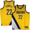 Pacers #22 Josh Powell 2022-23Yellow Jersey