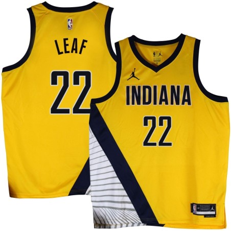 Pacers #22 T.J. Leaf 2022-23Yellow Jersey