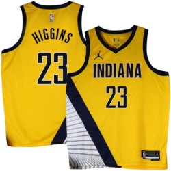 Pacers #23 Earle Higgins 2022-23Yellow Jersey