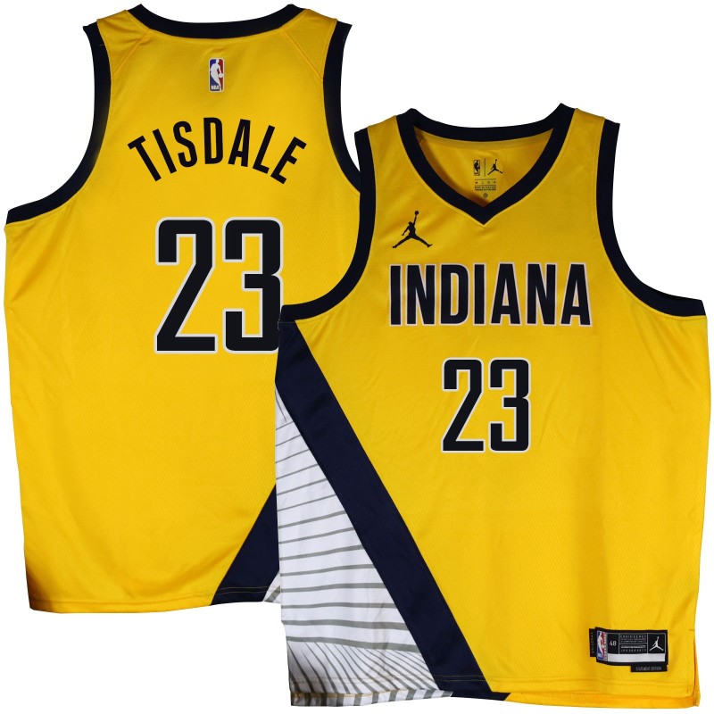 Pacers #23 Wayman Tisdale 2022-23Yellow Jersey