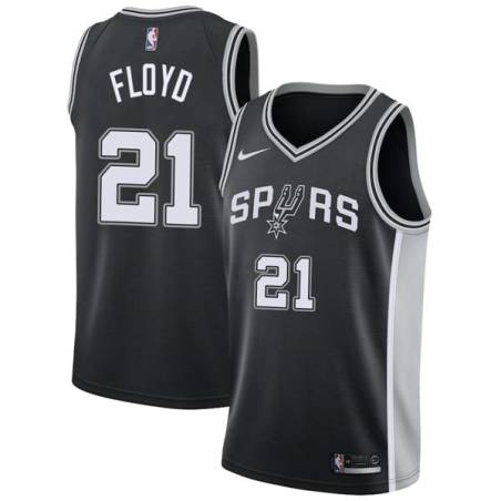 Black Sleepy Floyd Twill Basketball Jersey -Spurs #21 Floyd Twill Jerseys, FREE SHIPPING