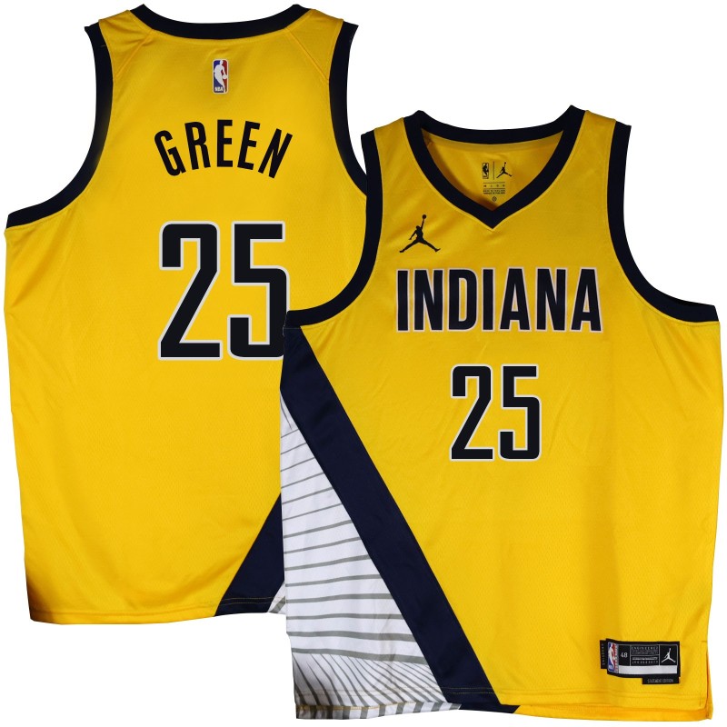 Pacers #25 Gerald Green 2022-23Yellow Jersey