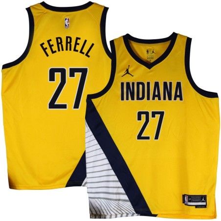 Pacers #27 Duane Ferrell 2022-23Yellow Jersey