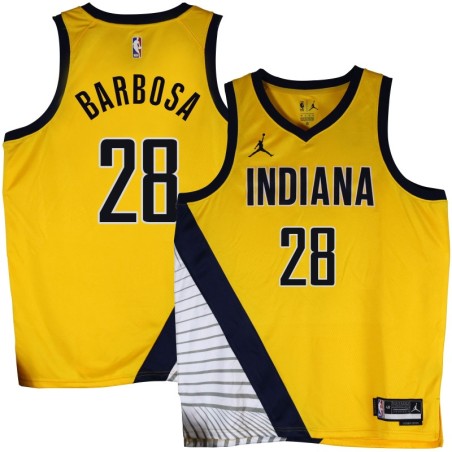 Pacers #28 Leandro Barbosa 2022-23Yellow Jersey